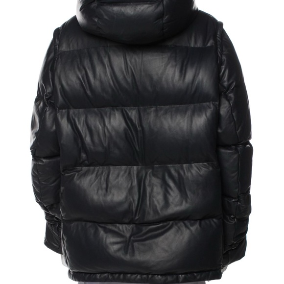 Burberry Detachable Sleeve Hooded Puffer Jacket- Lamb Leather - Picture 9 of 15